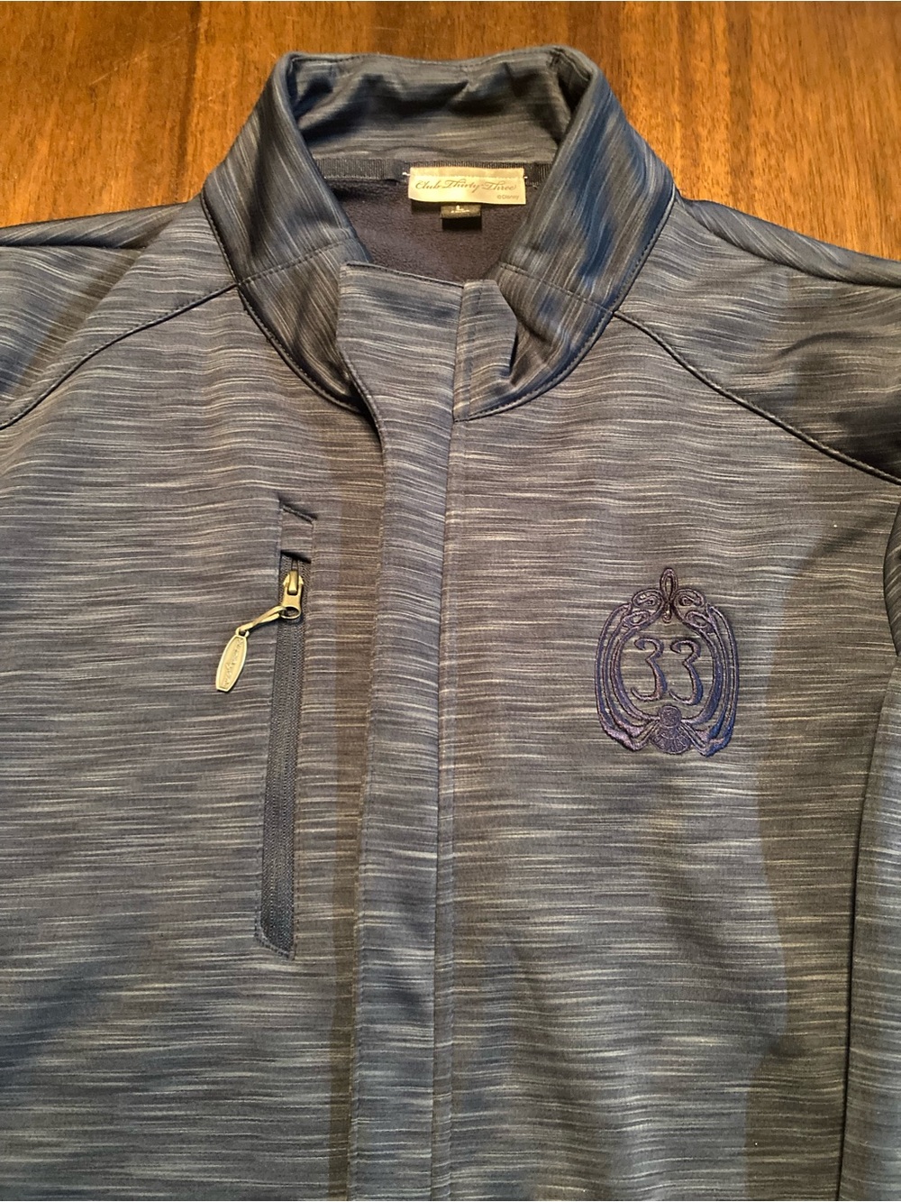 Exclusive Disney Club 33 Men's Heathered Navy Performance Jacket